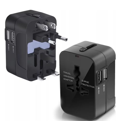 5 az 1-ben univerzális utazó adapter USB-vel – Minden hová