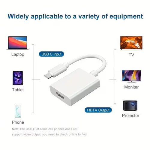 4K HDTV Adapter USB-C kábellel 20cm