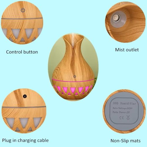 Ultrahangos Vázás LED aroma diffúzor, két színben - 160ml