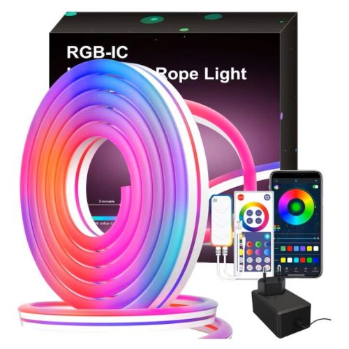 RGBIC intelligens LED neonfény szalag ,USB-vel APP-vezérléssel - 5m