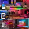 RGBIC Kerek Fonott LED Fénycsík Bluetooth Alkalmazással - 5m