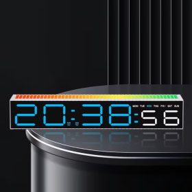   LED digitális asztali óra  nagyméretű kijelzővel és színes fénycsíkkal