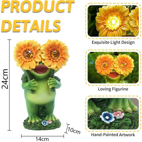 Napelemes kerti dekorációs fény - Napraforgós béka