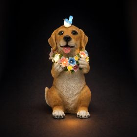 Napelemes kerti angyal szobor virág lámpával 25cm