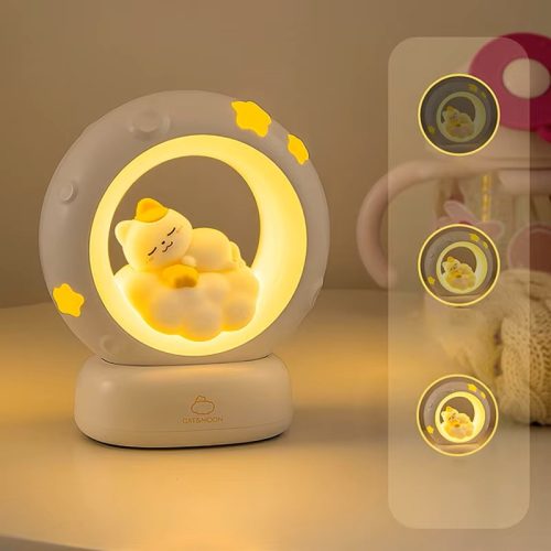 Alvó macskás LED éjszakai lámpa 