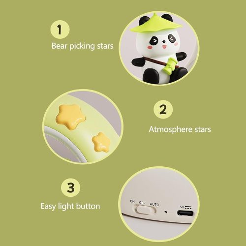Panda LED dekoratív éjszakai lámpa 