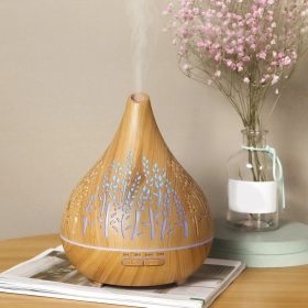   Csepp alakú ultrahangos LED aroma diffúzor, világos - 400ml