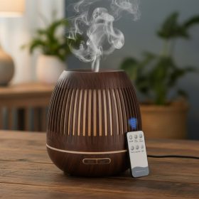 Ultrahangos LED aroma diffúzor, sötét - 400ml