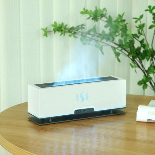 Lánghatású ultrahangos aroma diffúzor, fehér - 300ml