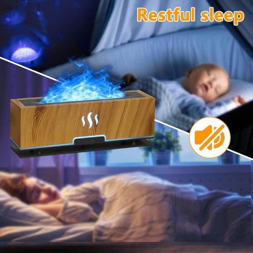 Lánghatású ultrahangos aroma diffúzor, fa mintázatú - 300ml