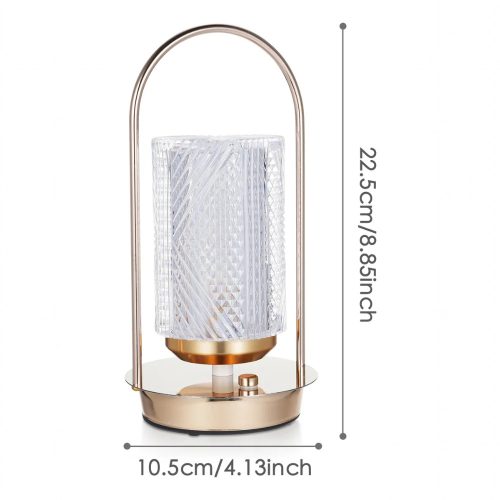 Elegáns LED asztali lámpa kristályhatású búrával