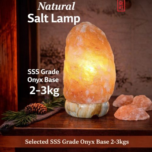 Prémium Himalája Só Lámpa Ónix Talppal 2-3kg