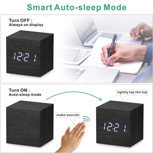 Kocka alakú LED-es digitális ébresztőóra