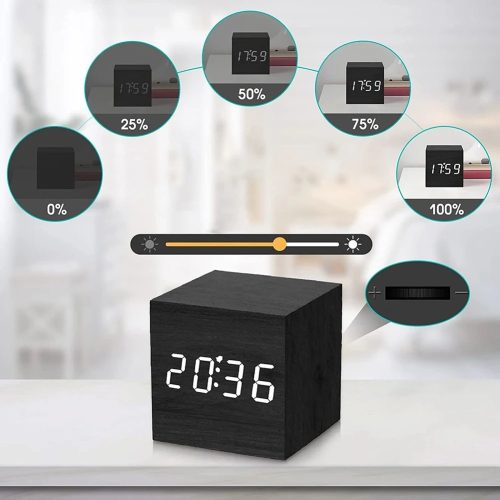 Kocka alakú LED-es digitális ébresztőóra