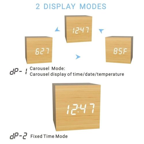 Kocka alakú LED-es digitális ébresztőóra
