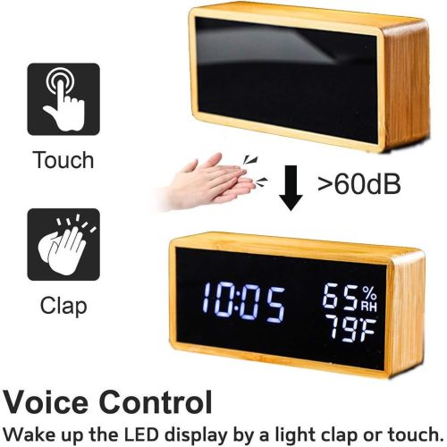 LED-es digitális ébresztőóra hőmérővel és páratartalom figyeléssel