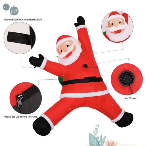 Felfújható mászó Mikulás LED világítással – 180 cm