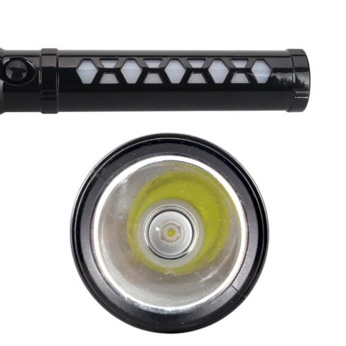 Újratölthető szuperfényes zseblámpa oldalsó fényekkel- 1200mAh