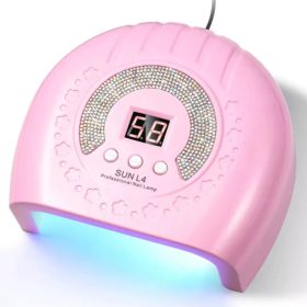 SUNL4 UV és LED körömlámpa strasszköves rózsaszín 88W