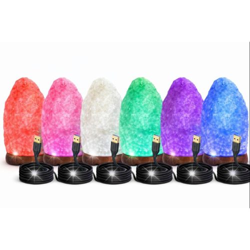 Mini USB Himalája Só Lámpa – Színváltós Hangulatvilágítás