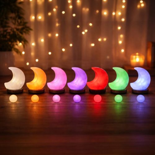 Színváltós Himalája Só Lámpa – Szív forma