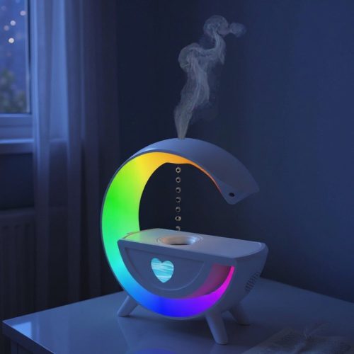 Anti-gravitációs vízcsepp párásító Bluetooth hangszóróval G-alak