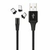X15 3-in-1 mágneses gyorstöltő adatkábel 1m