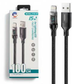 X167 Lightning USB Gyorstöltő Kábel 15W – 100cm