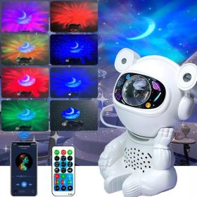   Űrhajós Bluetooth Galaxy Projektor Távirányítóval - Zenélő LED Csillagfény