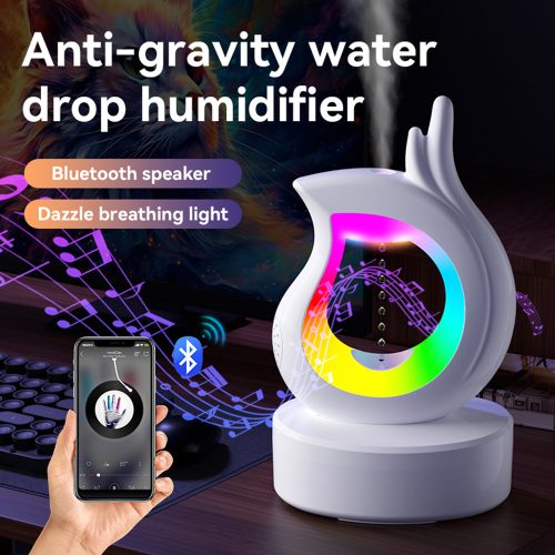 Anti-gravitációs vízcsepp párásító Bluetooth hangszóróval