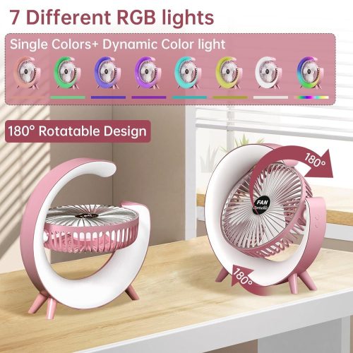 Többfunkciós hordozható ventilátor LED világítással