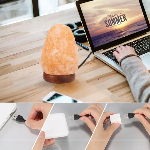 USB-s nyugtató himalája só lámpa 2-3kg