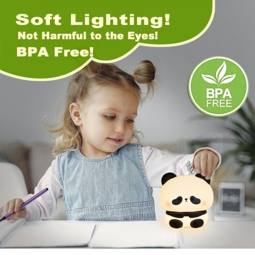 Panda Szilikon Éjszakai Fény – Puha Tapintású LED Lámpa
