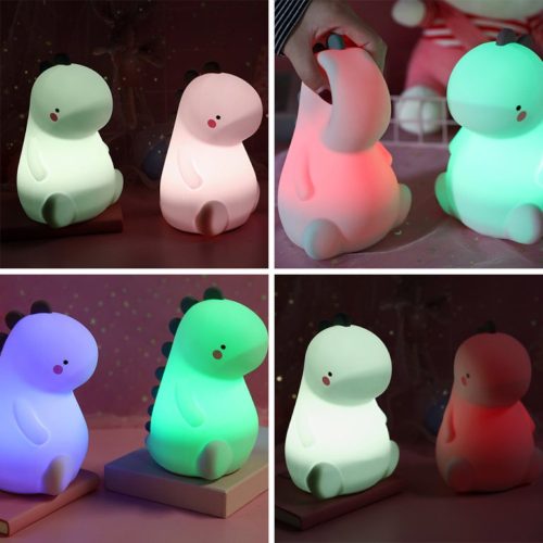 Dínó Szilikon Éjszakai Fény – Puha Tapintású LED Lámpa