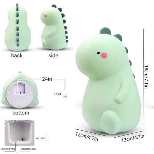 Dínó Szilikon Éjszakai Fény – Puha Tapintású LED Lámpa