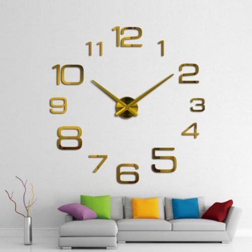 Modern 3d csendes falióra többméretű számokkal 