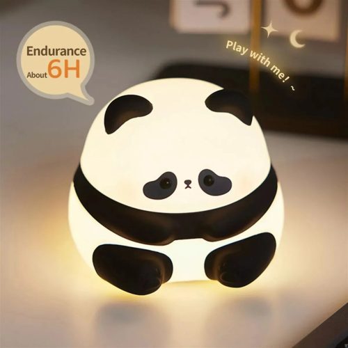 Panda Szilikon Éjszakai Fény – Puha Tapintású LED Lámpa