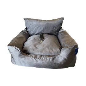   Prémium kutya autósülés és fekhely-2 az1-ben - Világos szürke