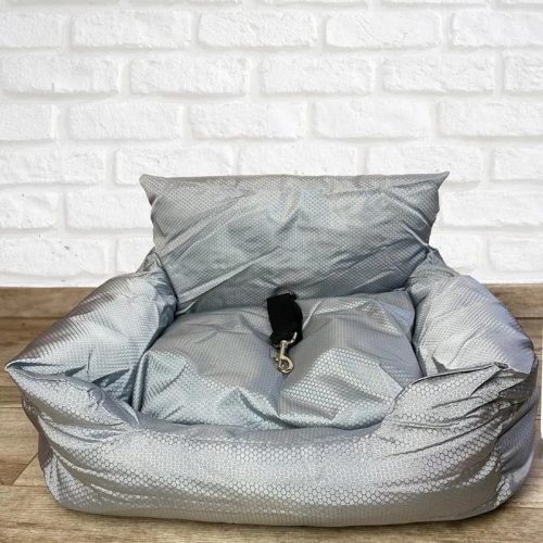 Prémium kutya autósülés és fekhely-2 az1-ben - Világos szürke