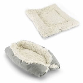 Puha nyugtató kutya-macska fészek 2 az 1-ben - Fehér