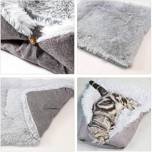 Puha nyugtató kutya-macska fészek 2 az 1-ben - Fehér