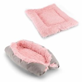 Puha nyugtató kutya-macska fészek 2 az 1-ben - Rózsaszín